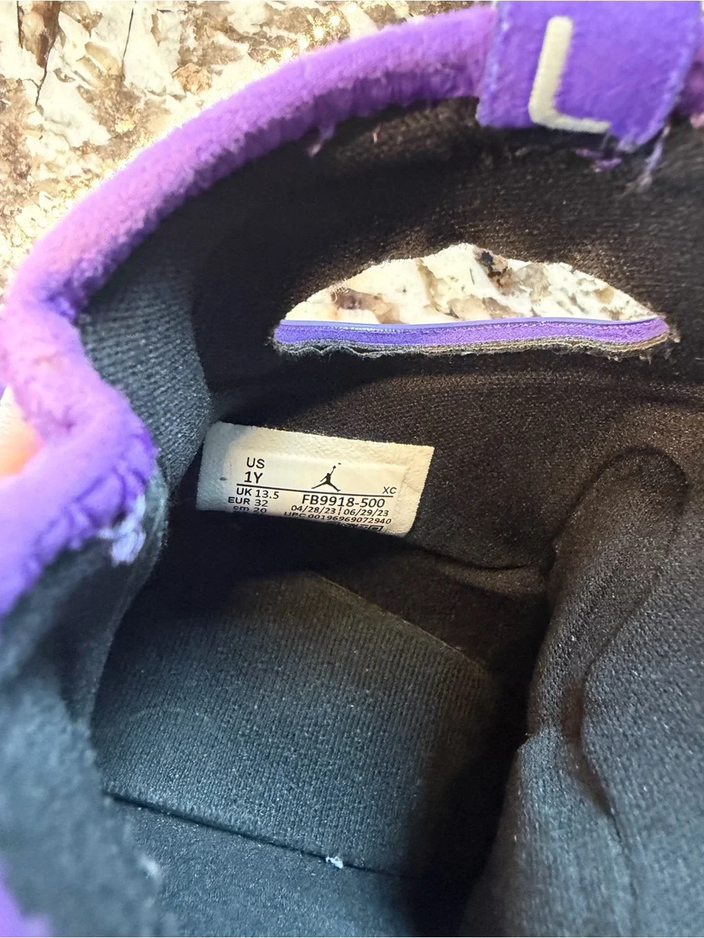 Jordan Kids Purple Waterproof Slip-On Rain Boots